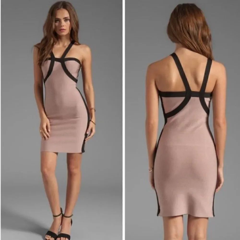 Stretta Bodycon asymmetrical dress